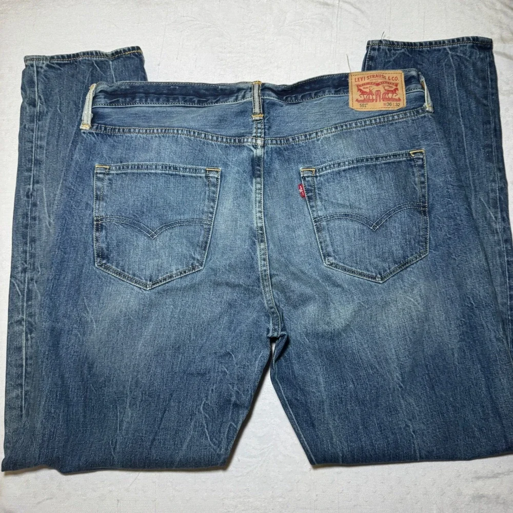 Levi's 501 Original Fit Jeans Mens 36x32 Blue Button Fly Straight Leg Levis
